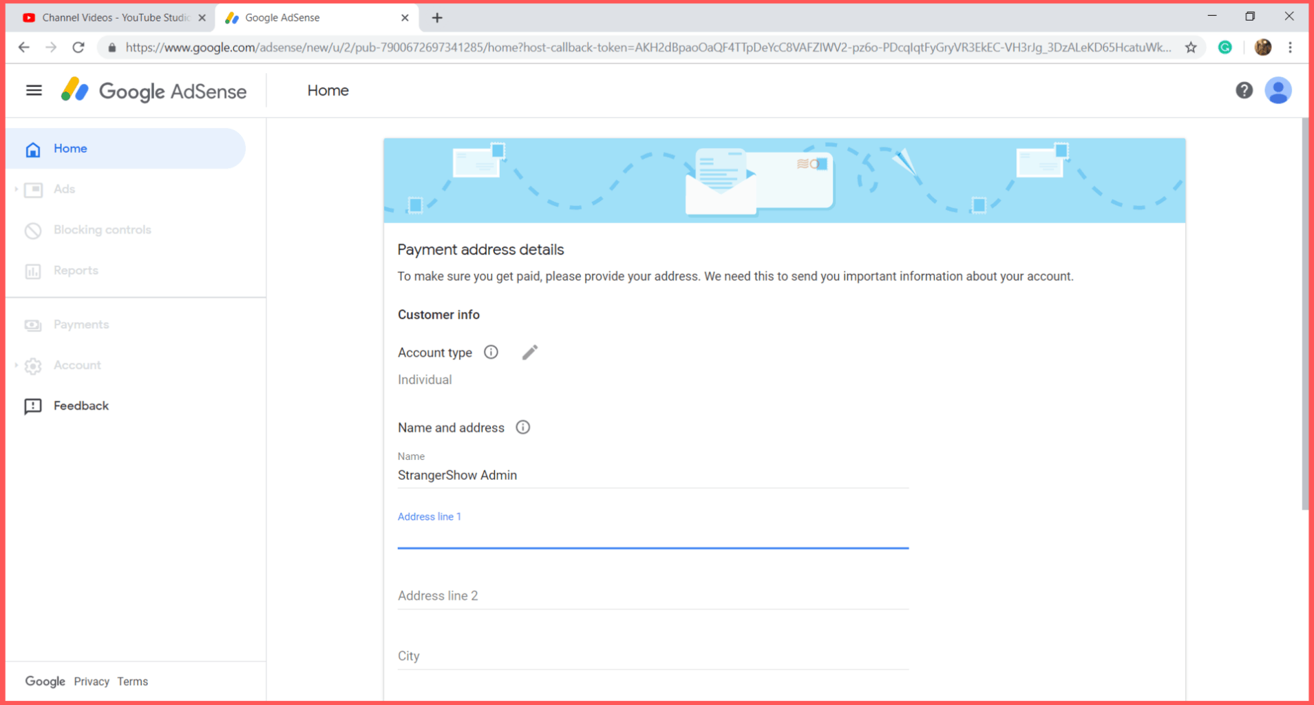 adsense payment details