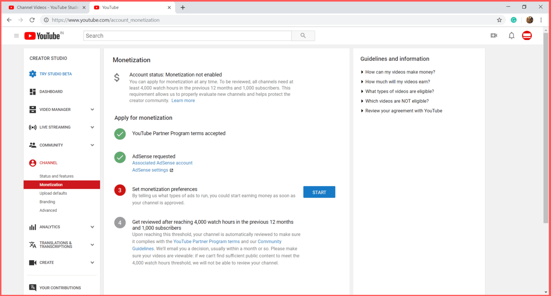 how to monetize youtube channel