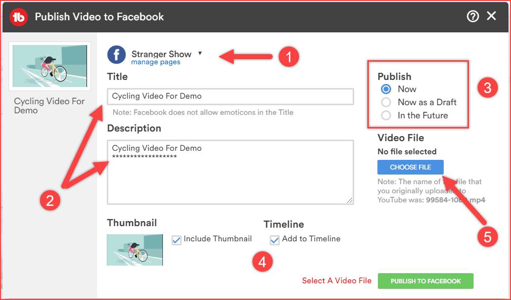 How to publish youtube video to facebook directly