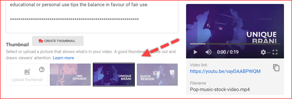 Default video thumbnail by YouTube