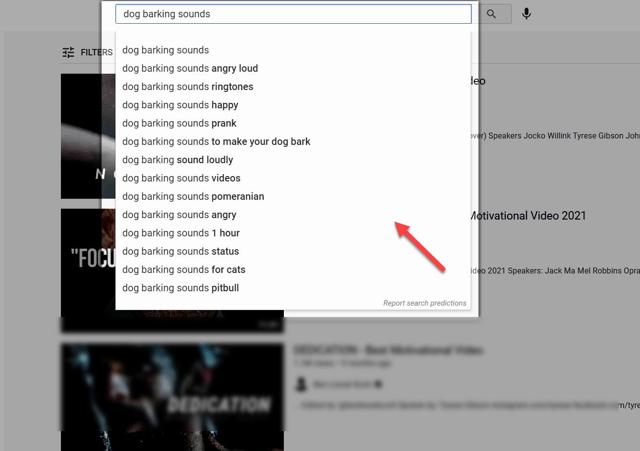 YouTube Keyword Search Results