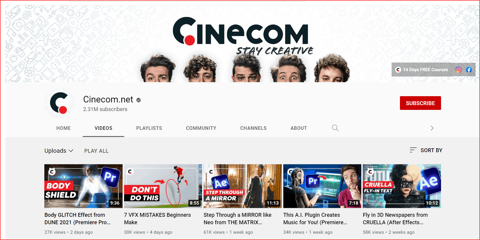 Cinecomnet YouTube channel team ideas
