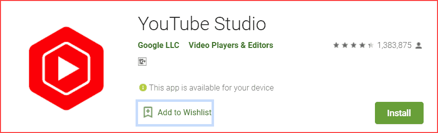 YouTube studio app