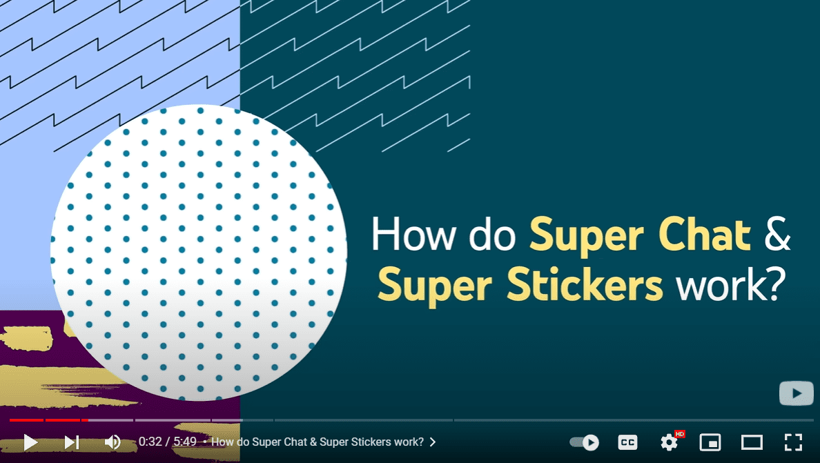 Superchat and superstickers working video