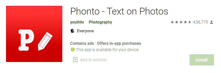 Phonto design app
