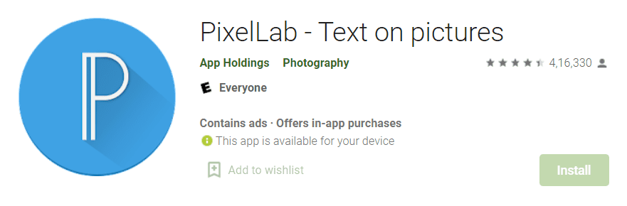 PixelLab mobile graphic design app