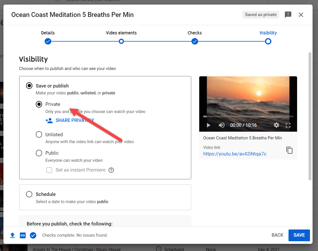 Upload Private Videos on YouTube