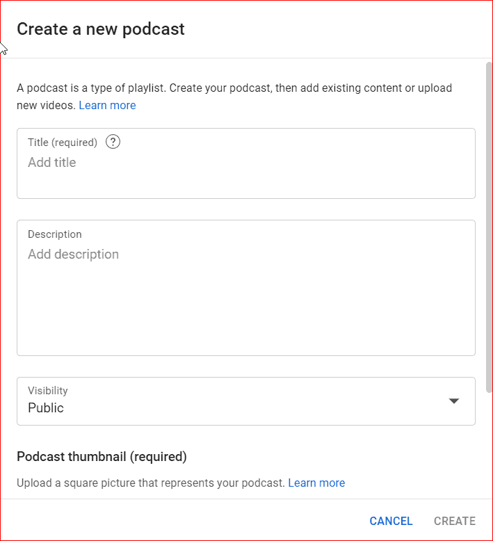 Create Podcast Playlist