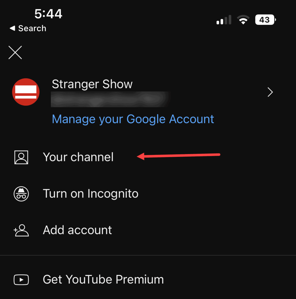 Channel Customization option from Mobile app