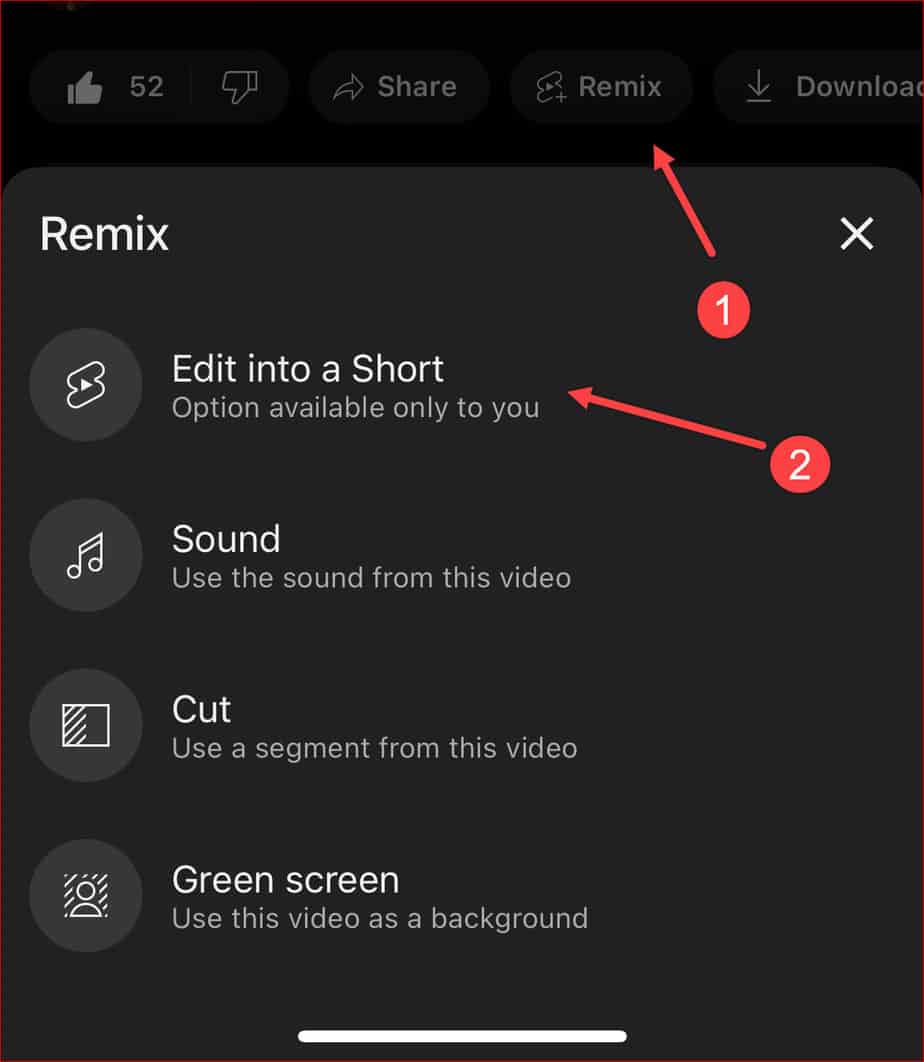 YouTube Shorts Remix Creation