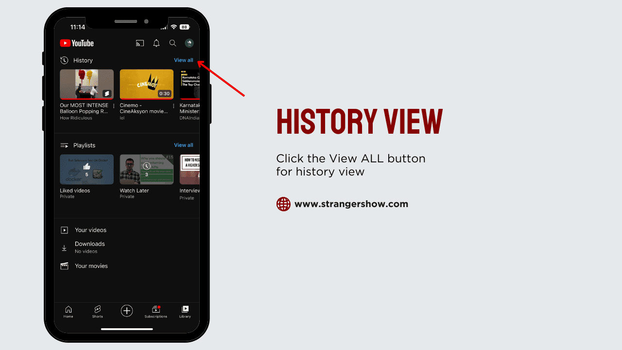 View All History Tab