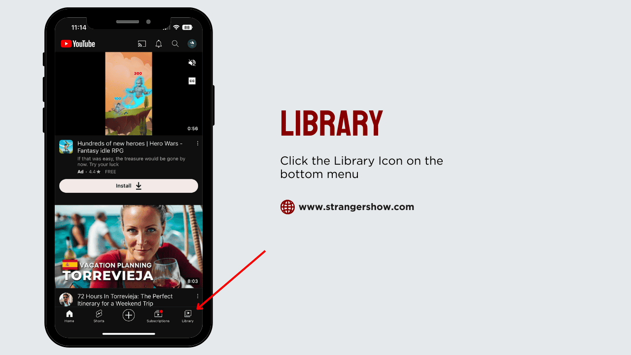 YouTube app library icon