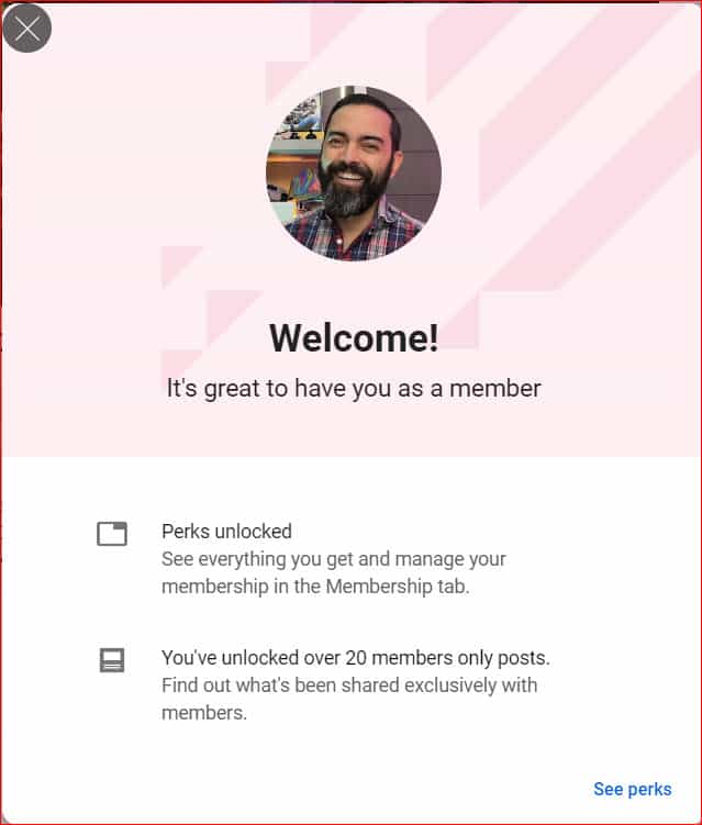 Welcome to channel membership