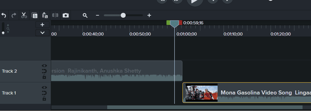 Splitted the Audio in different tracks
