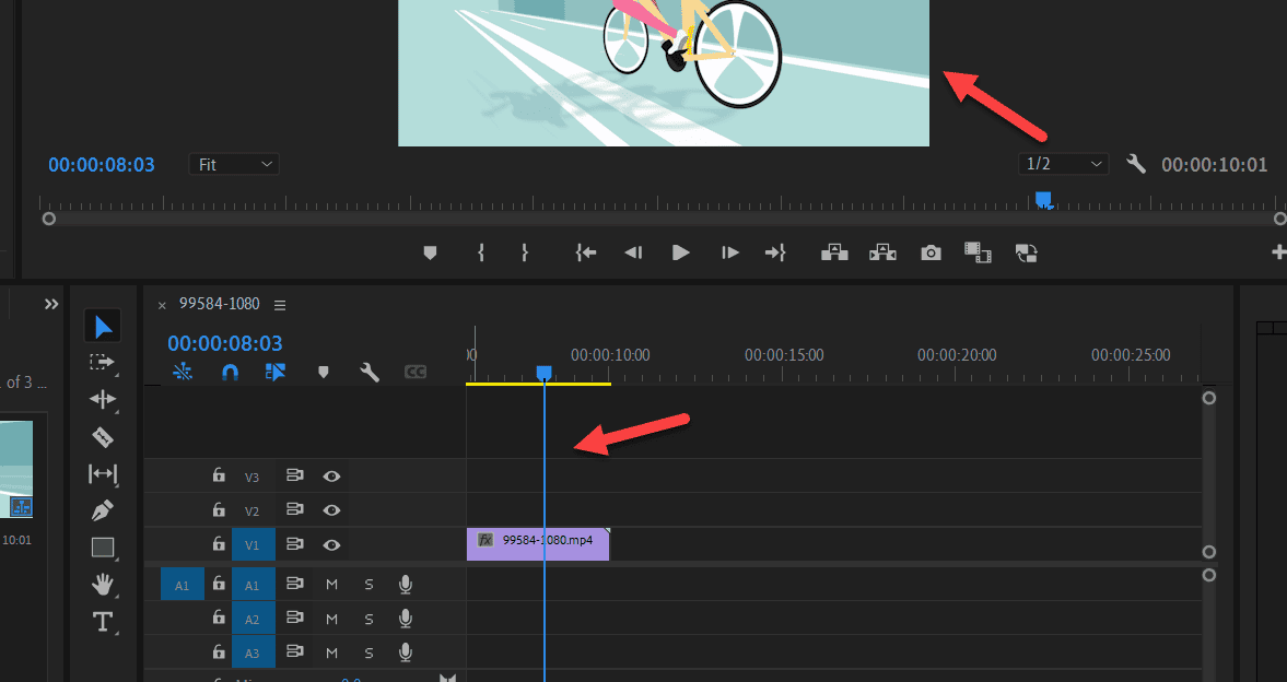 Vertical Line Bar Display in Premiere Pro