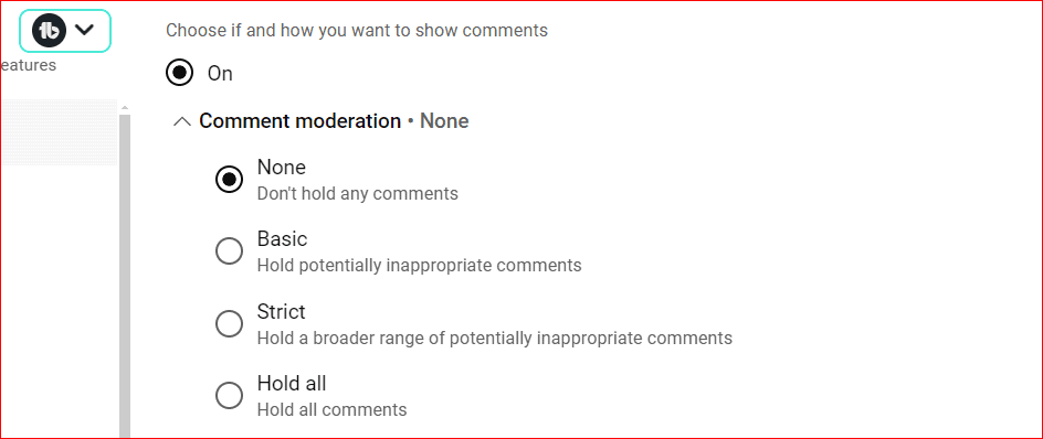 Comment Moderation hold all