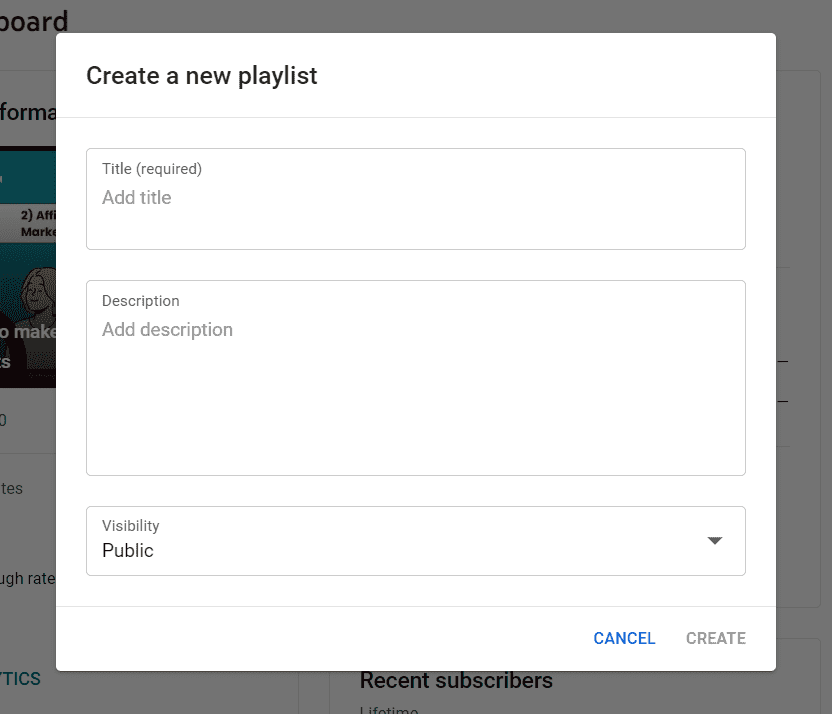 How to make a new playlist