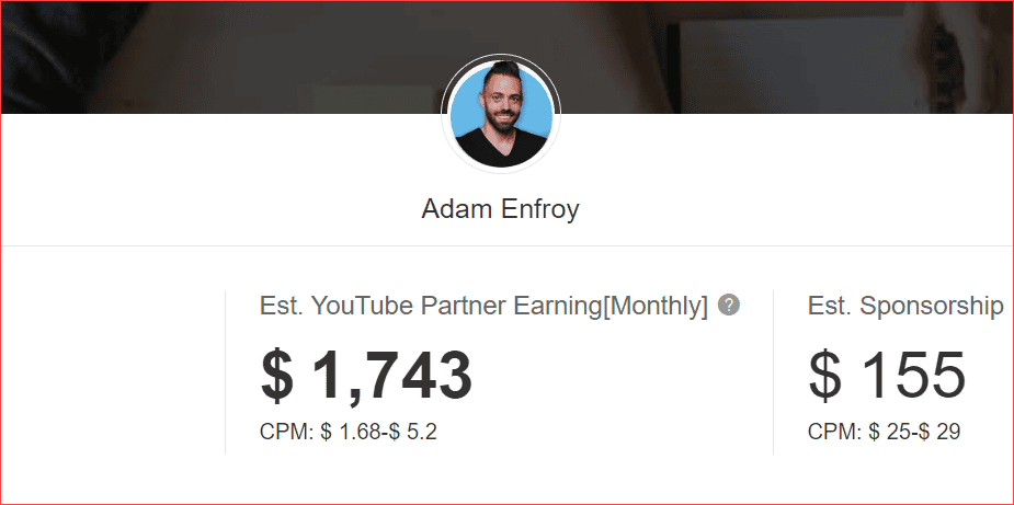Adam Enfroy Income Report