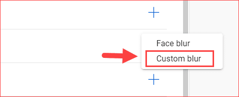 Custom blur in a video