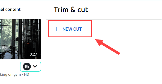 New cut button for trim
