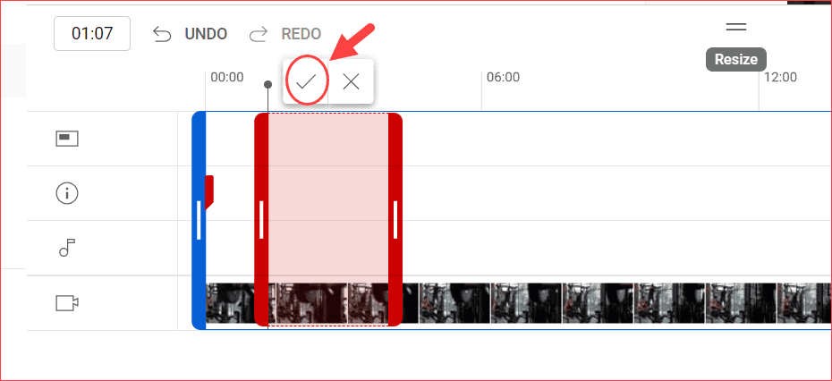 Tick the selected frame