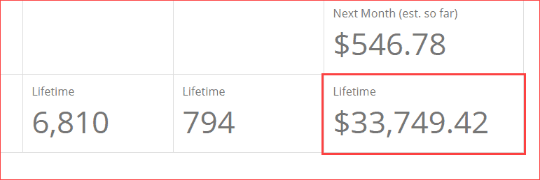 Lifetime income report