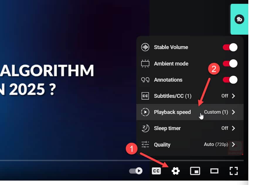 YouTube Playback Speed